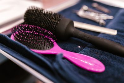 Brosse à cheveux en gros plan